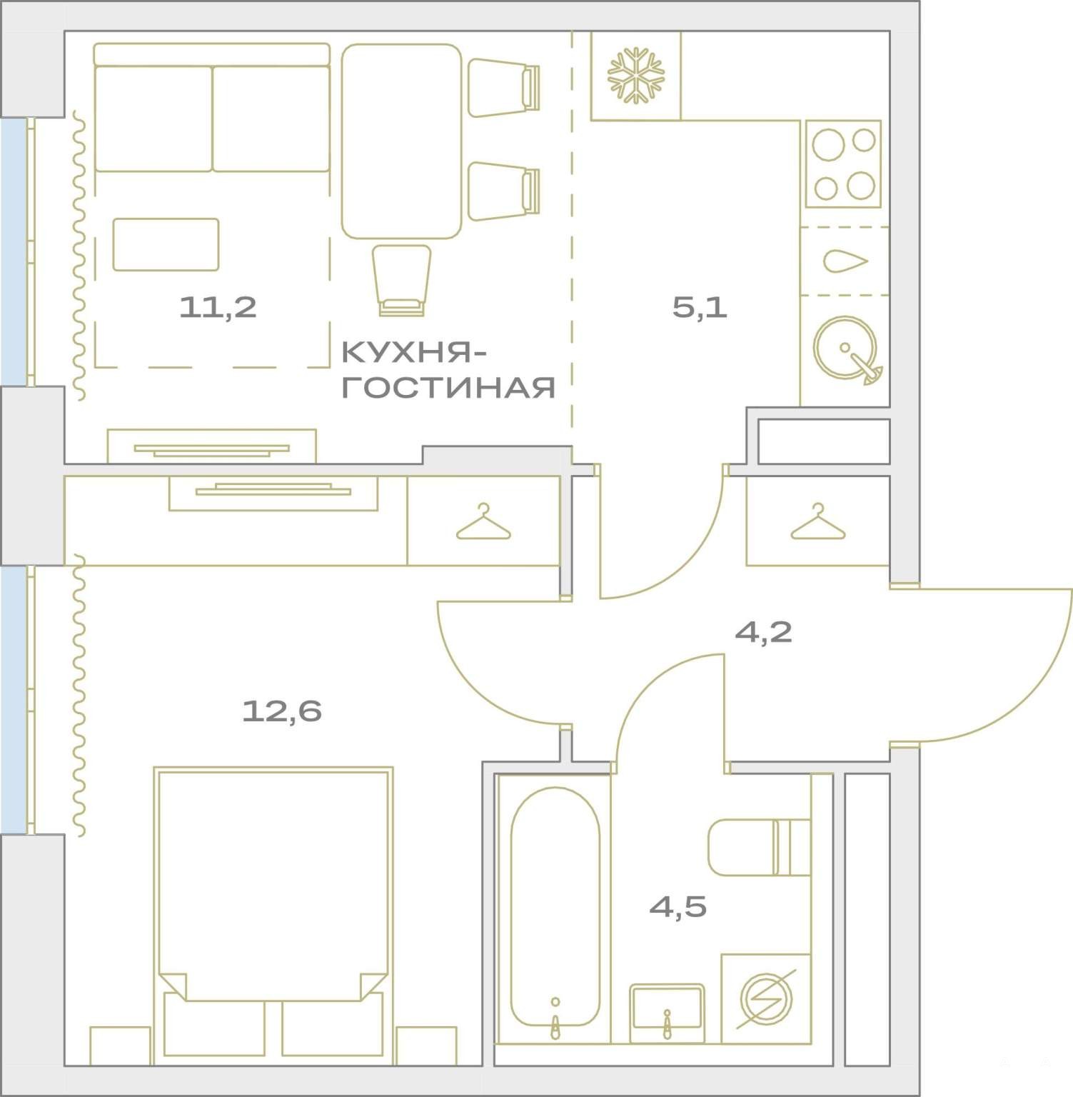 Продаю 2-комнатную квартиру ID 10107396, п. Филимонковское Харлампиева  улица, д.32, площадь 38 м2, стоимость 9 734 264 рублей | Akula.com