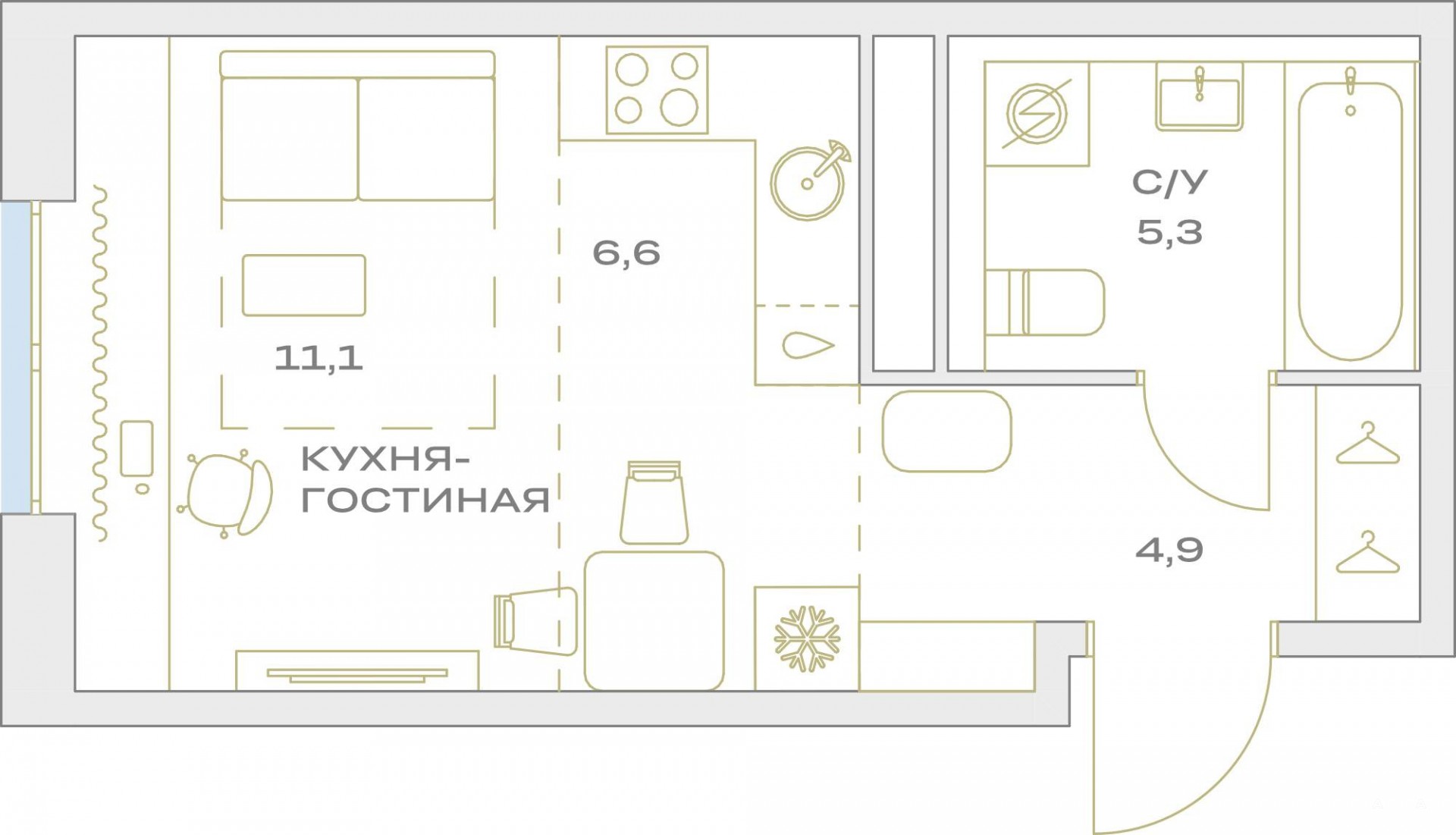 Продаю студию ID 10107400, п. Филимонковское Харлампиева улица, д.32,  площадь 28 м2, стоимость 8 083 277 рублей | Akula.com